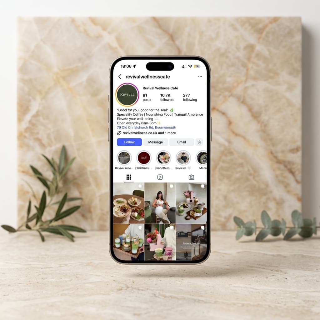 Revival Wellness Café social media work by Maia Studio